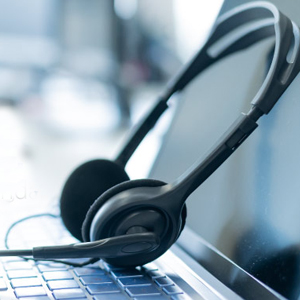 Student using computer